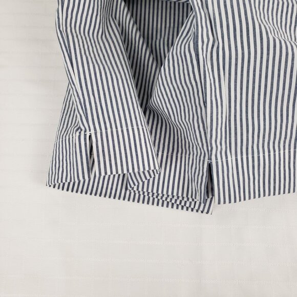 Capris Quacker Factory Lightweight Blue White Stripe Women Cotton Blend - Picture 15 of 15